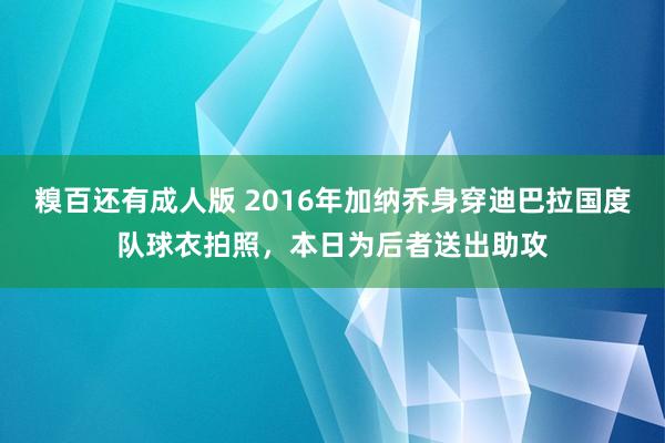 糗百还有成人版 2016年加纳乔身穿迪巴拉国度队球衣拍照，本日为后者送出助攻
